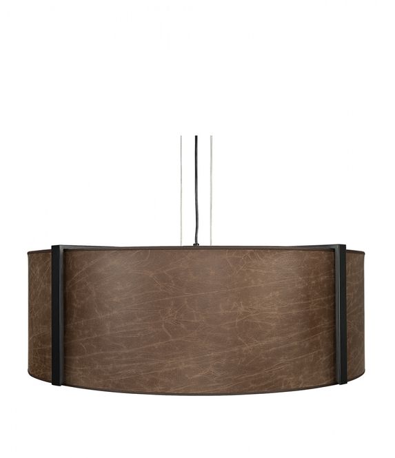 Hovedbilde CALGARY Brown leather taklampe
