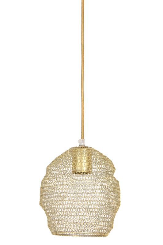 Hanging lamp Ø18x20 cm NOLA wire light gold  3076985