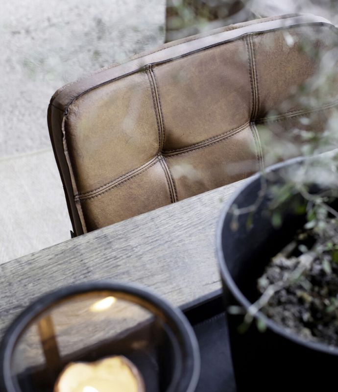 CARLOS Dining chair buffalo leather