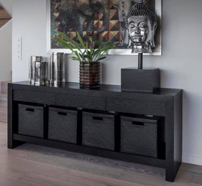 Hovedbilde Roma kosollbord - skjenk  sort eik B: 160, D: 45, ...