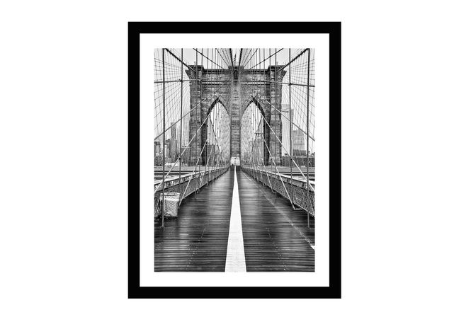 Hovedbilde Glass picture w/frame Brooklyn Bridge 70cm x 90cm