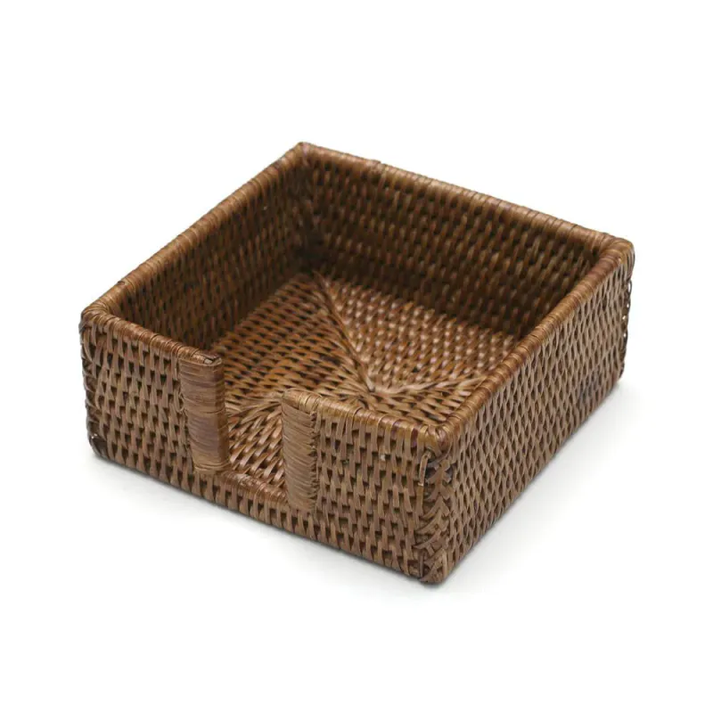 Rattan Cocktail Napkin Holder in Dark Natural - HC01