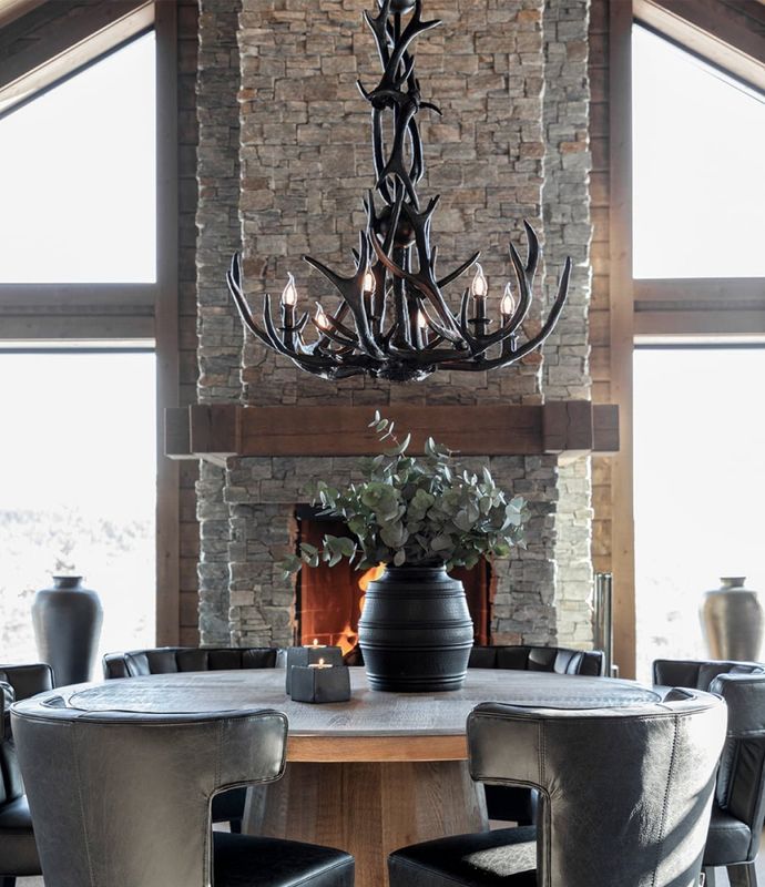 ANTLER CHANDELIER taklampe Black  82-50519