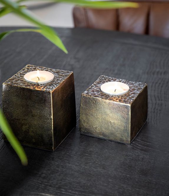 Hovedbilde TEALIGHT Antique brass. Metall.