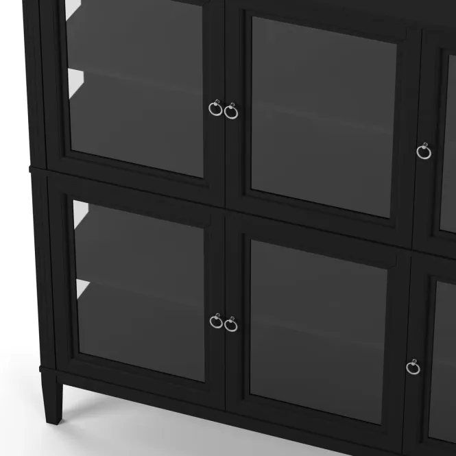 Hovedbilde Stockholm Vitrineskap  141x37dx134h black  ...