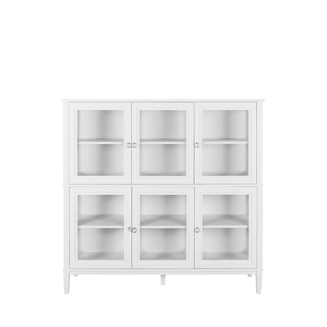 Hovedbilde Stockholm vitrineskap  141x37dx134h whitewash ...
