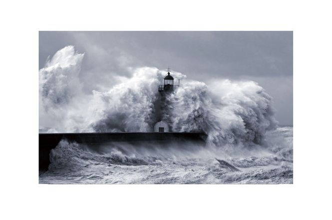 Hovedbilde  Glass picture lighthouse 90cm x 150cm  ...