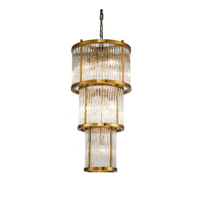 Hovedbilde Taklampe Corona D38 x H79CM Brass clear glass