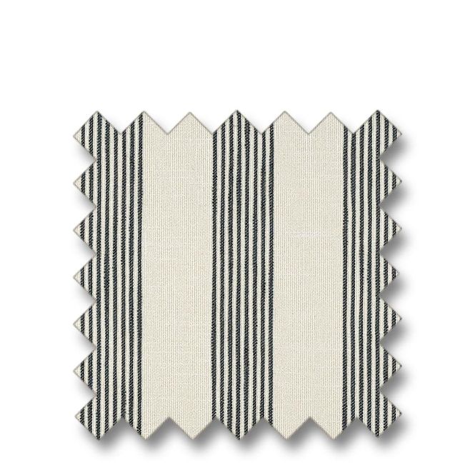 Hovedbilde WALDRON STRIPE Offwhite/black metervare fra ...