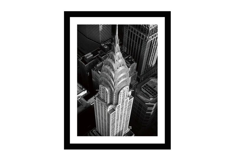 Glass picture w/frame Chrysler Building 70cm x 90cm