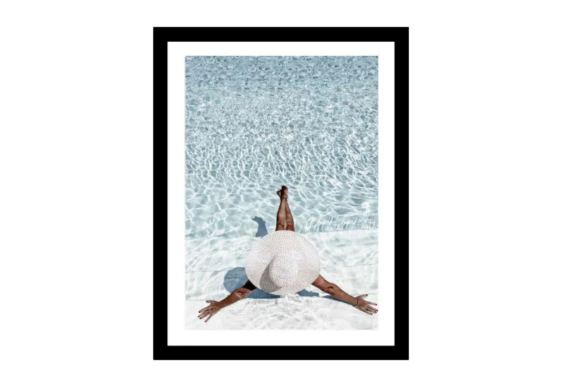 Glass picture w/frame dolce vita 70cm x 90cm - med ramme
