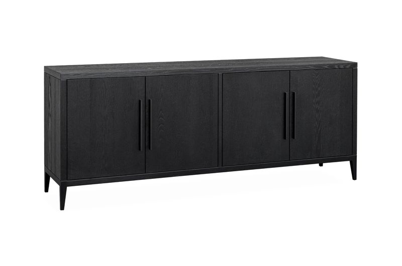 Skjenk Morris 200x80x45 Black grov eikefiner