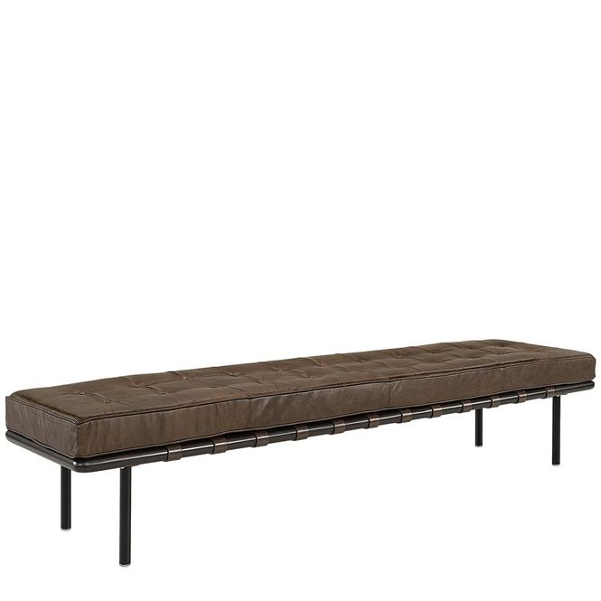 Hovedbilde PRINCETOWN sittebenk i skinn 198x50x41h  04-30414