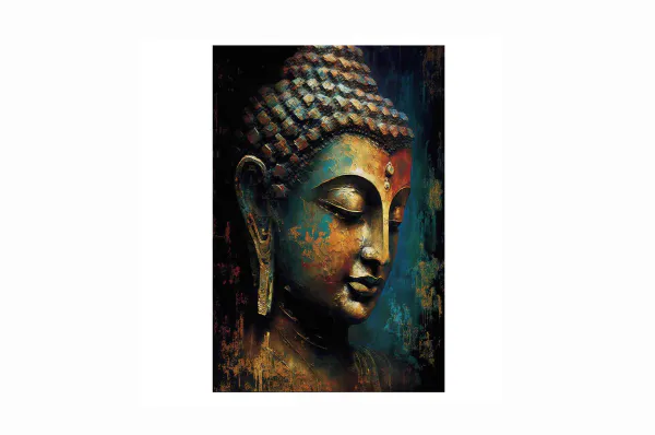 Hovedbilde Glass picture buddha II 80cm x 120cm Produktnr.: ...