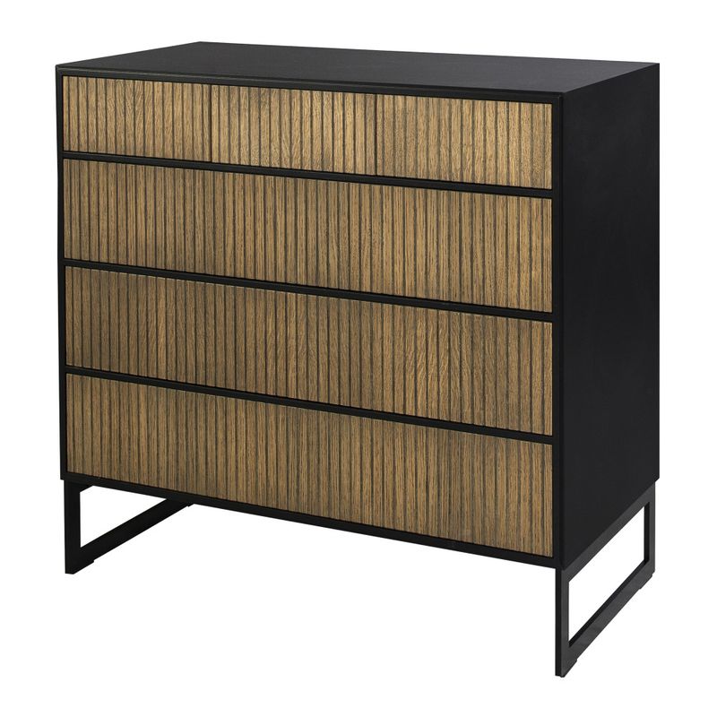 Line kommode Burned Walnut Black92b 42d 86h 6824BW-B