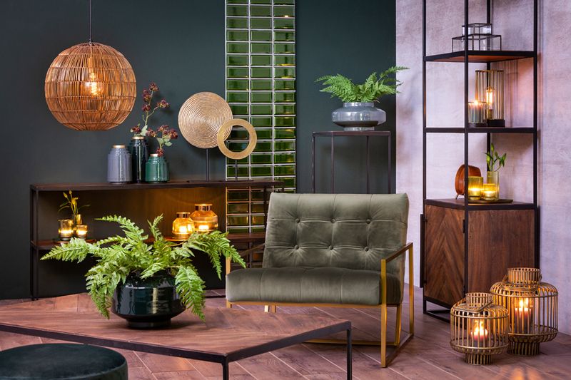 Sofabord CHISA wood brown-black