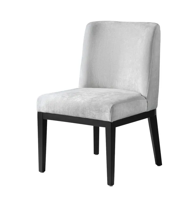Hovedbilde Spisestol York sorte ben Chenille Ivory 